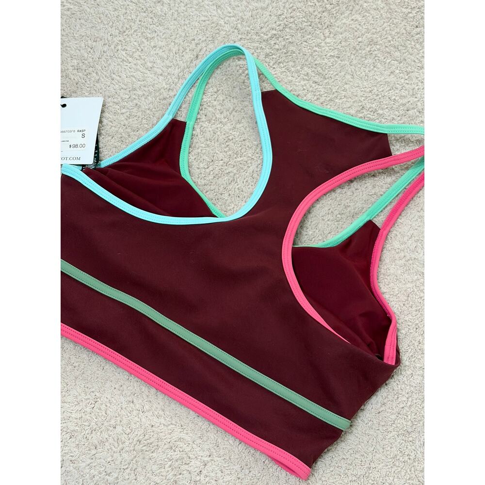 NWT Beach Riot Anari Bra Top in Raspberry. Size Small - Picture 8 of 8